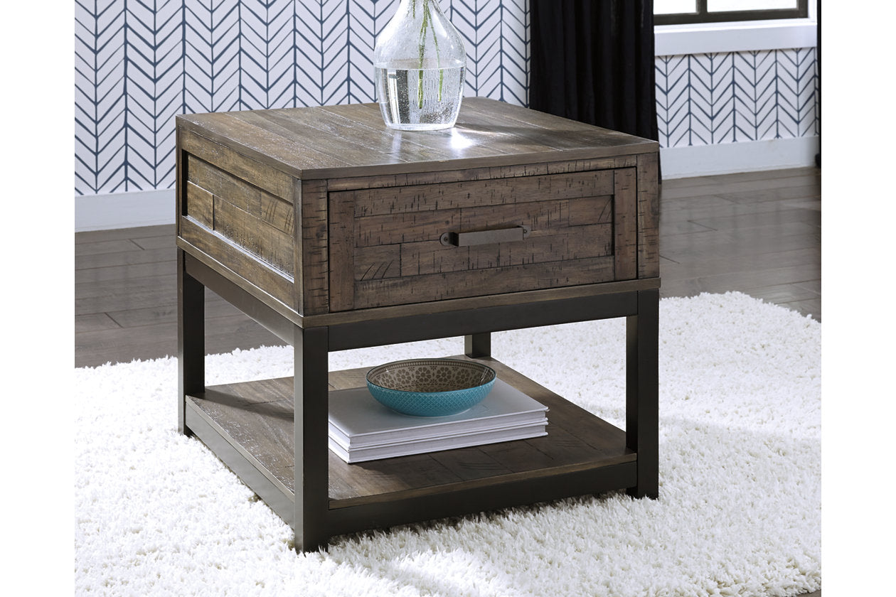 Johurst Grayish Brown End Table - T444-3 - Luna Furniture - Dallas Store