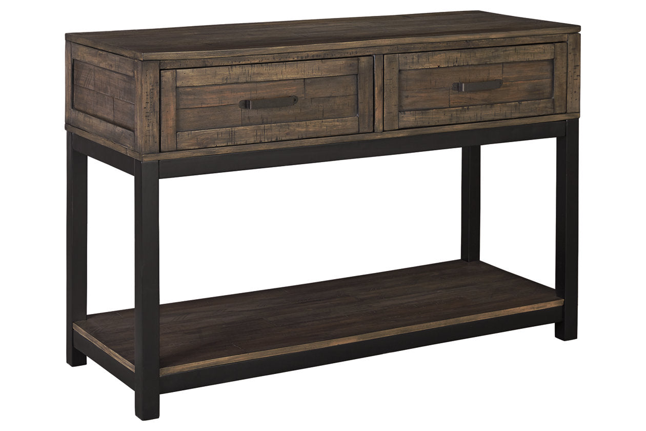 Johurst Grayish Brown Sofa/Console Table - T444-4 - Luna Furniture - Dallas Store