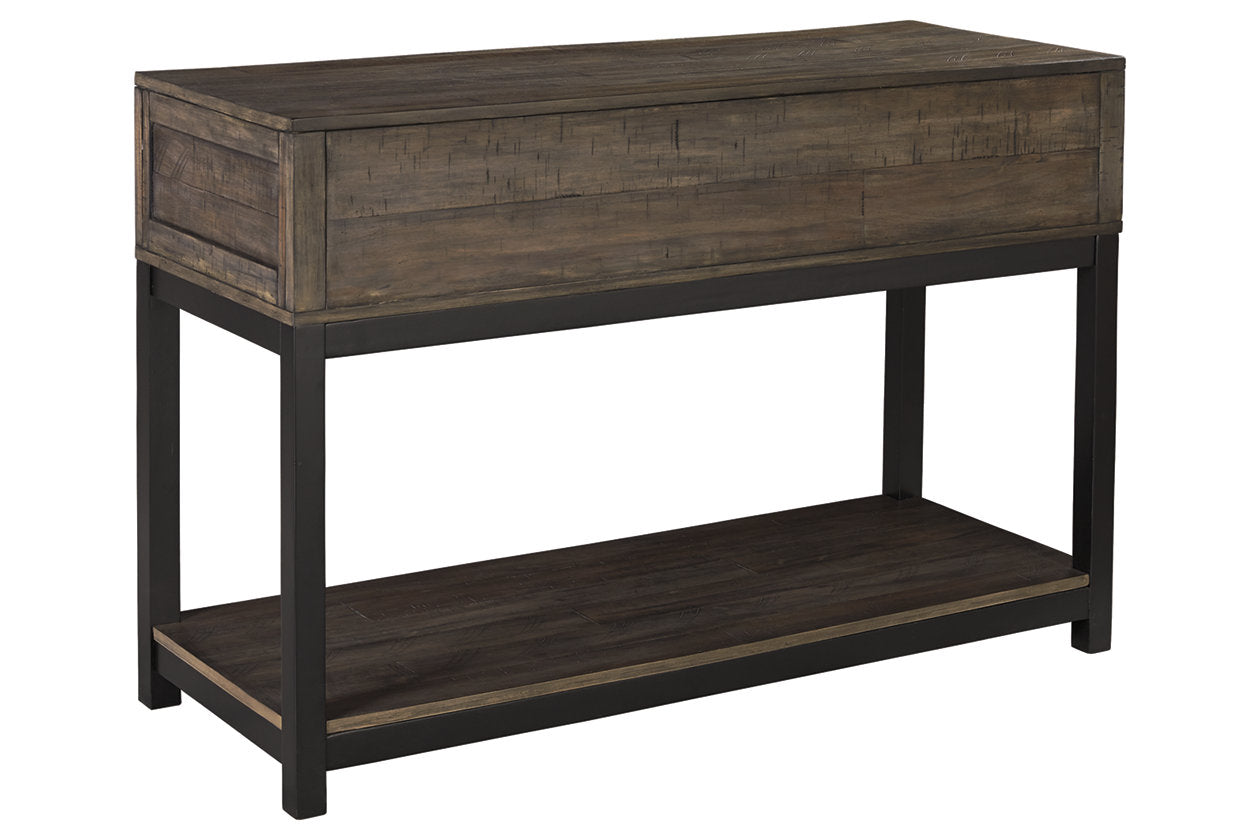 Johurst Grayish Brown Sofa/Console Table - T444-4 - Luna Furniture - Dallas Store