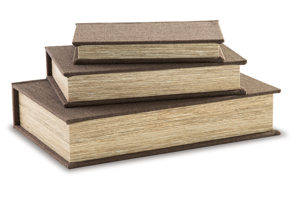 Jolina Brown Box, Set of 3 - A2000488 - Luna Furniture - Dallas Store