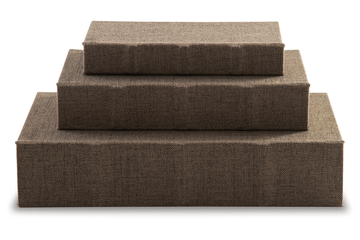 Jolina Brown Box, Set of 3 - A2000488 - Luna Furniture - Dallas Store
