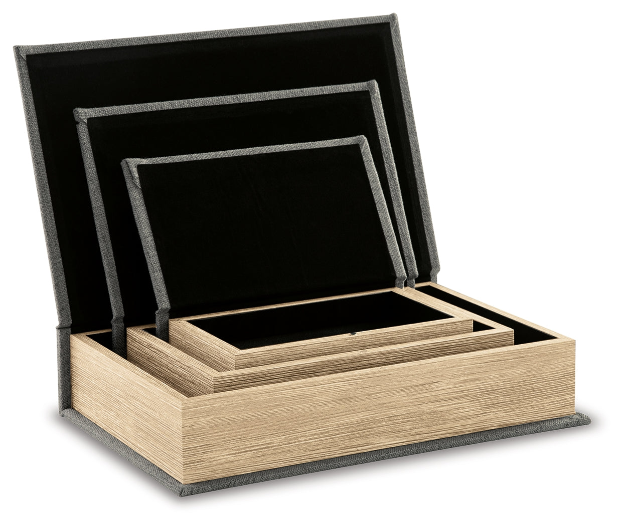 Jolina Gray Box, Set of 3 - A2000487 - Luna Furniture - Dallas Store