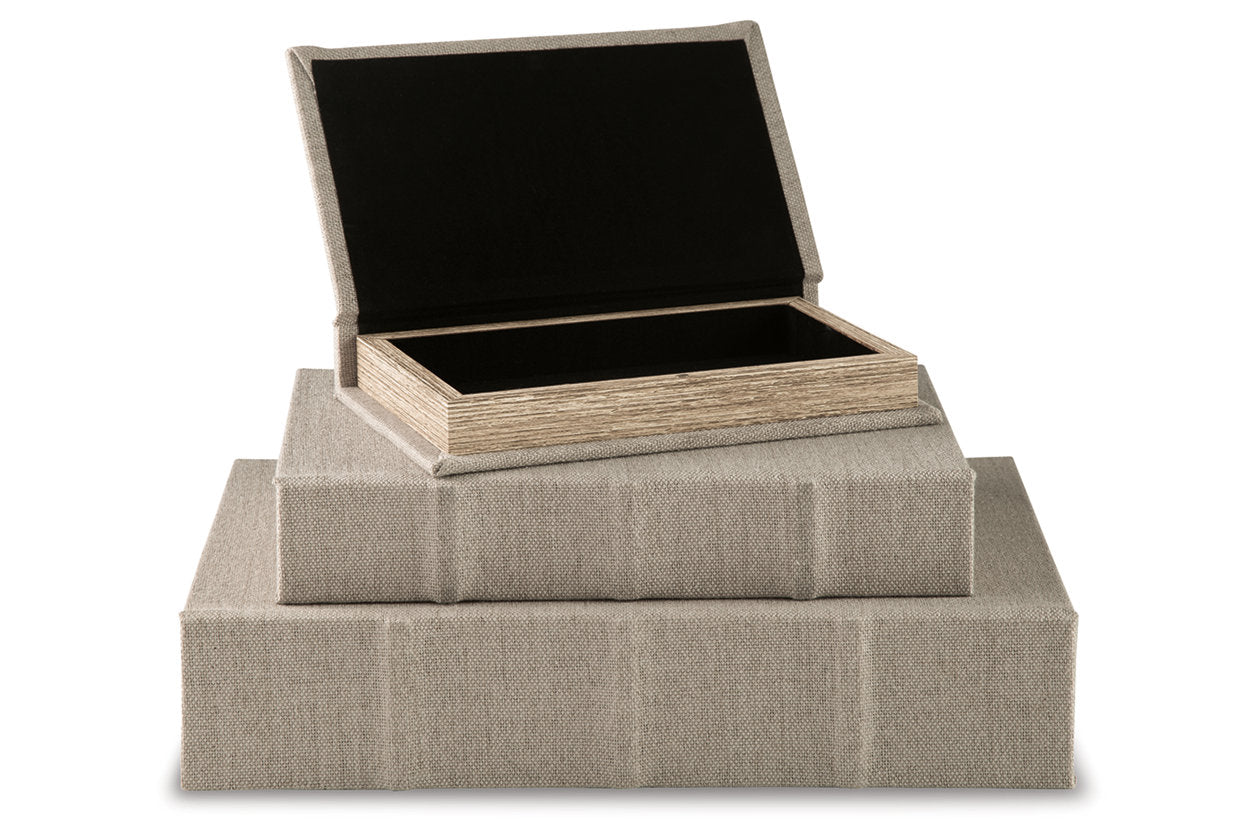 Jolina Linen Box, Set of 3 - A2000486 - Luna Furniture - Dallas Store