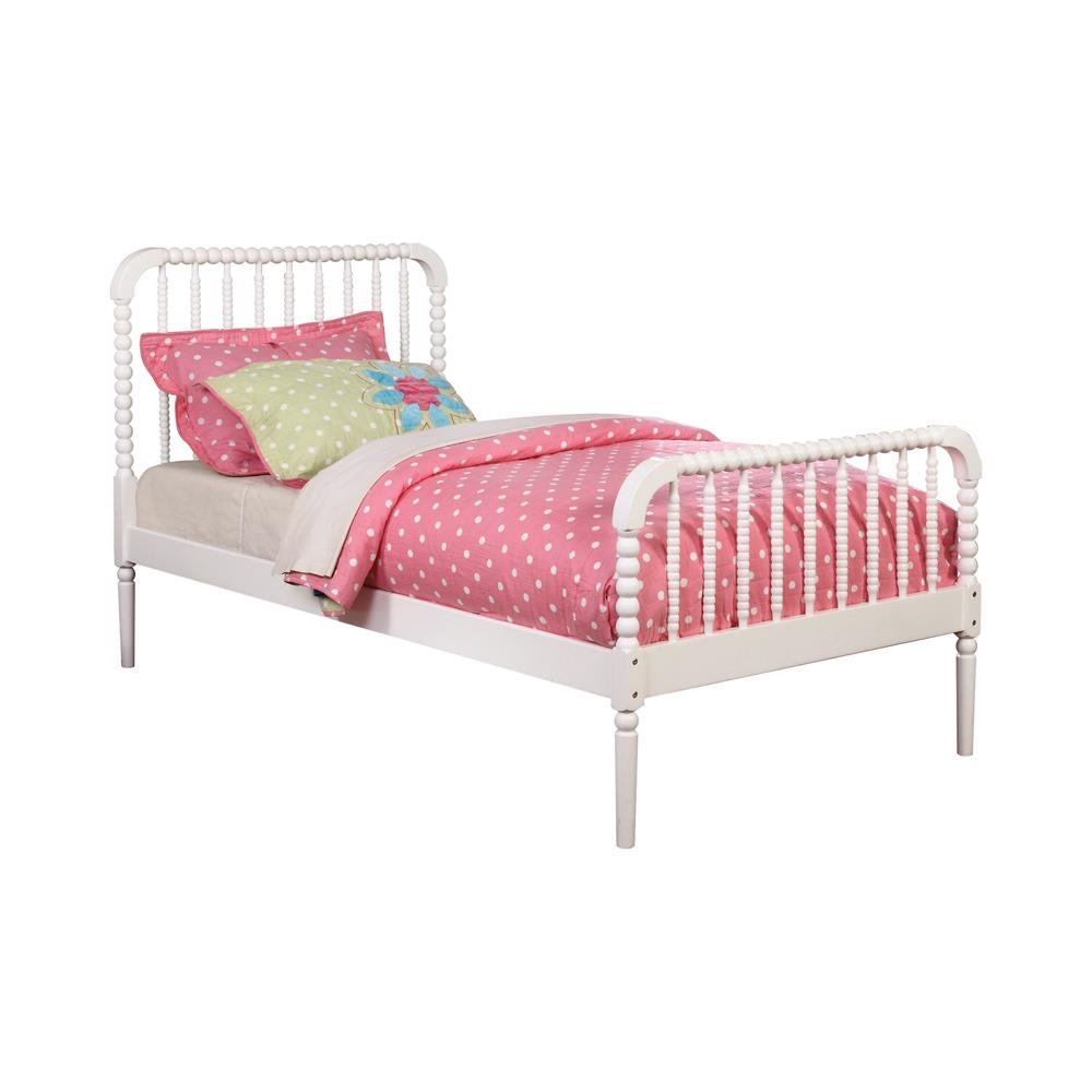 Jones Twin Bed White - 400415T - Luna Furniture - Dallas Store