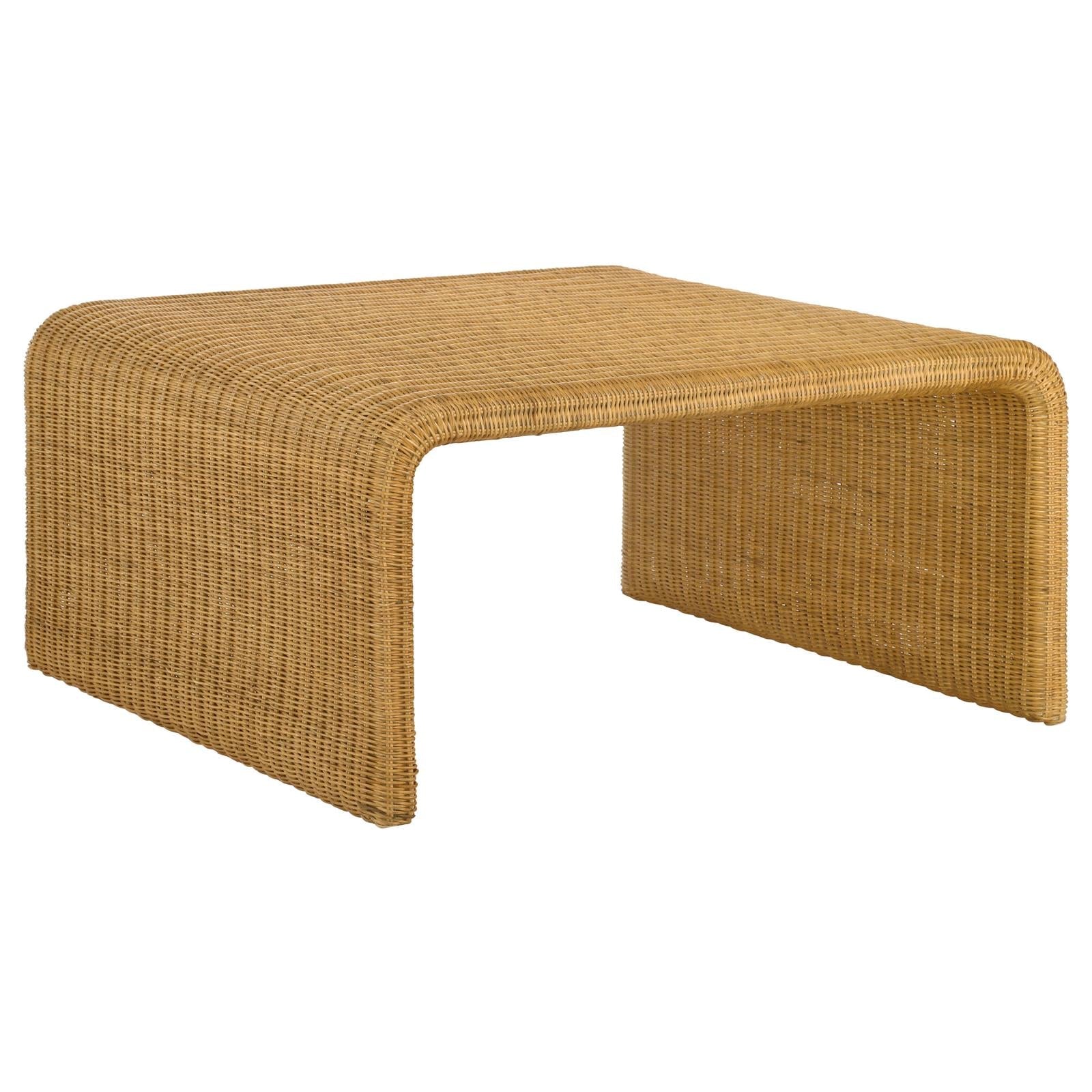 Juanita Natural Square Rattan Coffee Table - 709818 - Luna Furniture - Dallas Store