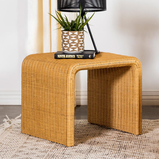 Juanita Square Rattan End Table Natural - 709817 - Luna Furniture - Dallas Store