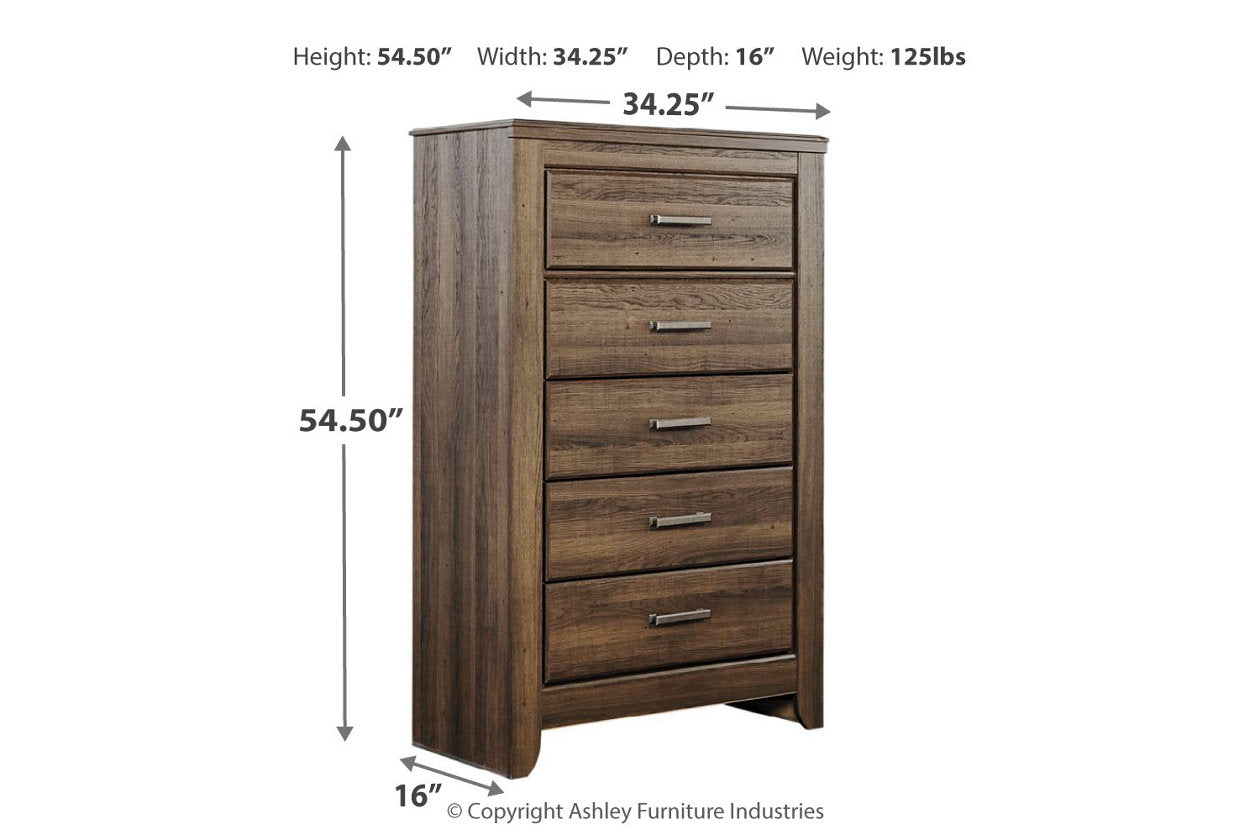 Juararo Dark Brown Chest of Drawers - B251-46 - Luna Furniture - Dallas Store