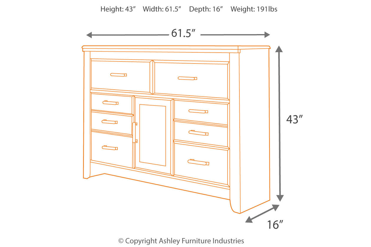 Juararo Dark Brown Dresser - B251-31 - Luna Furniture - Dallas Store