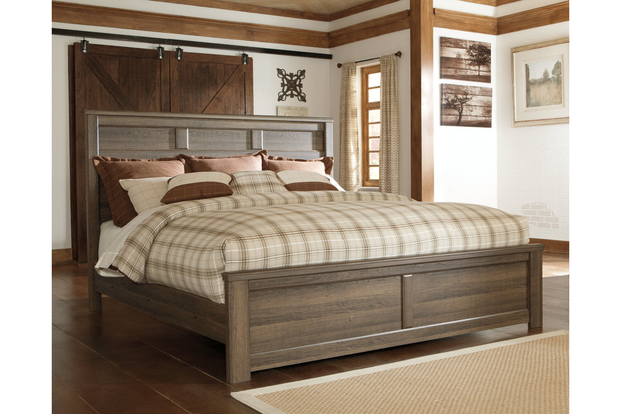 Juararo Dark Brown King Panel Bed - SET | B251-56 | B251-58 | B251-99 - Luna Furniture - Dallas Store