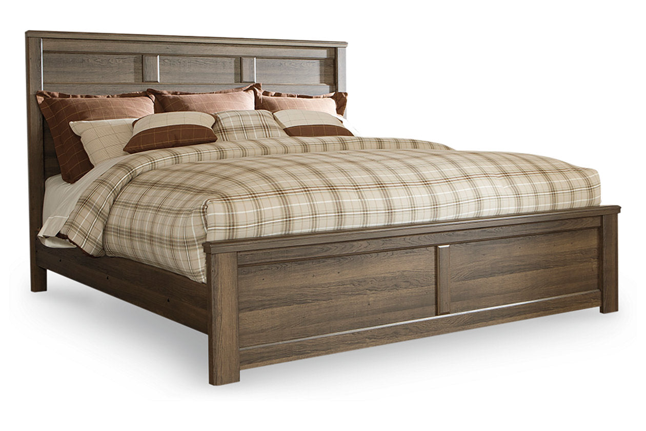 Juararo Dark Brown King Panel Bed - SET | B251-56 | B251-58 | B251-99 - Luna Furniture - Dallas Store