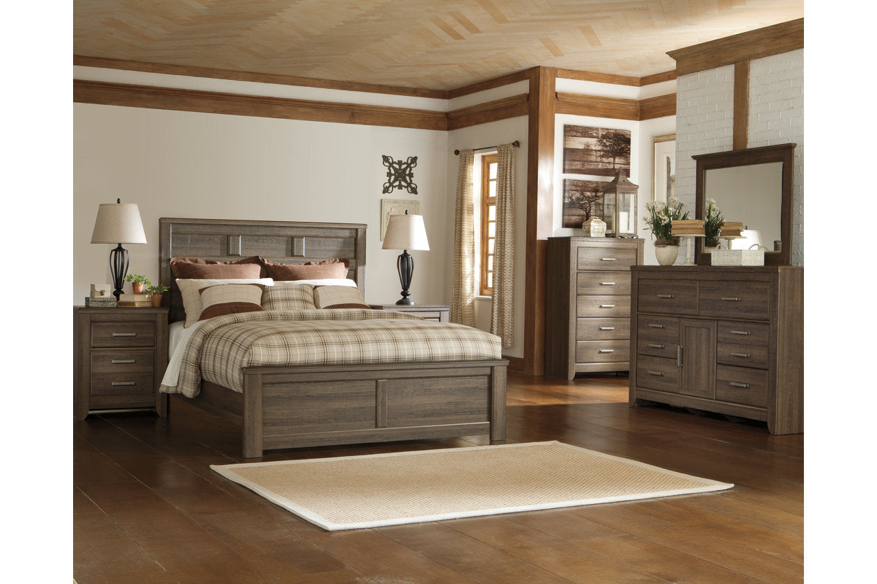 Juararo Dark Brown Queen Panel Bed - SET | B251-54 | B251-57 | B251-98 - Luna Furniture - Dallas Store