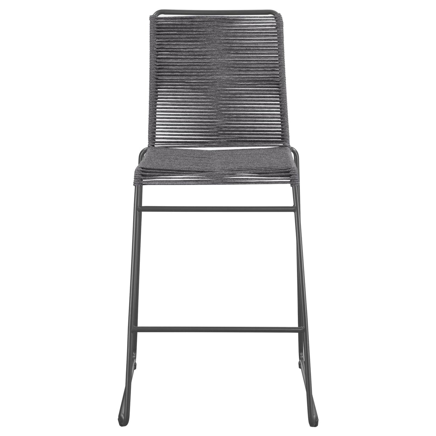 Kai Charcoal/Gunmetal Upholstered Bar Stools with Footrest, Set of 2 - 192064 - Luna Furniture - Dallas Store