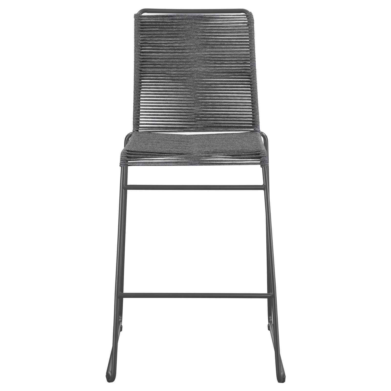 Kai Charcoal/Gunmetal Upholstered Bar Stools with Footrest, Set of 2 - 192064 - Luna Furniture - Dallas Store
