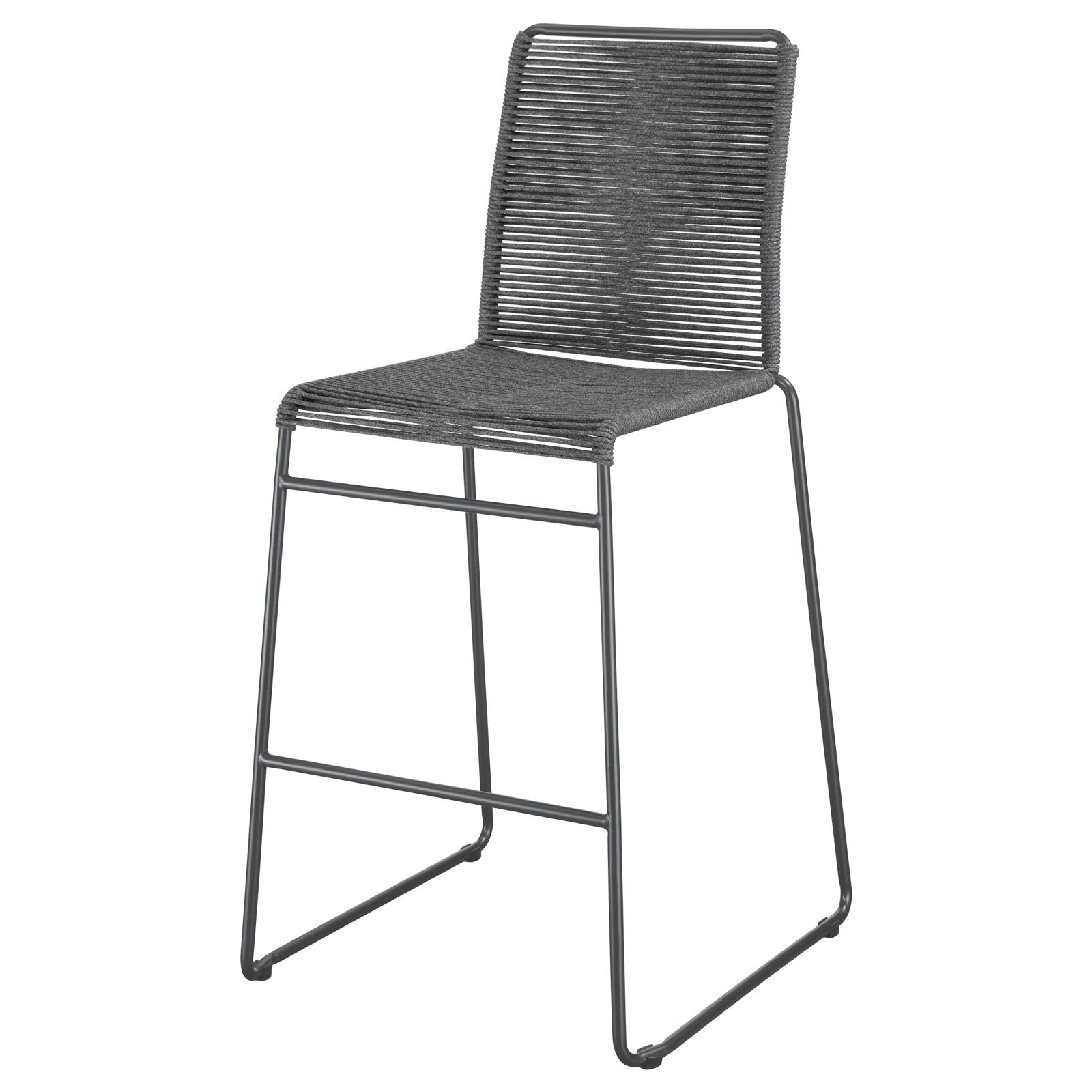 Kai Charcoal/Gunmetal Upholstered Bar Stools with Footrest, Set of 2 - 192064 - Luna Furniture - Dallas Store