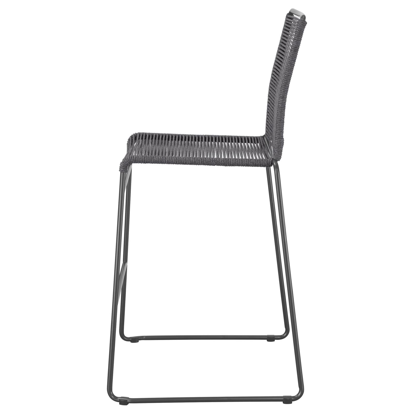 Kai Charcoal/Gunmetal Upholstered Bar Stools with Footrest, Set of 2 - 192064 - Luna Furniture - Dallas Store