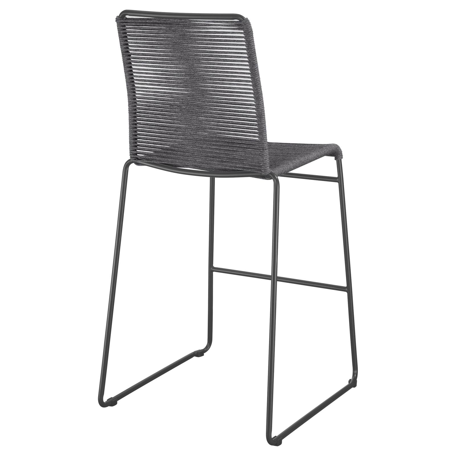 Kai Charcoal/Gunmetal Upholstered Bar Stools with Footrest, Set of 2 - 192064 - Luna Furniture - Dallas Store