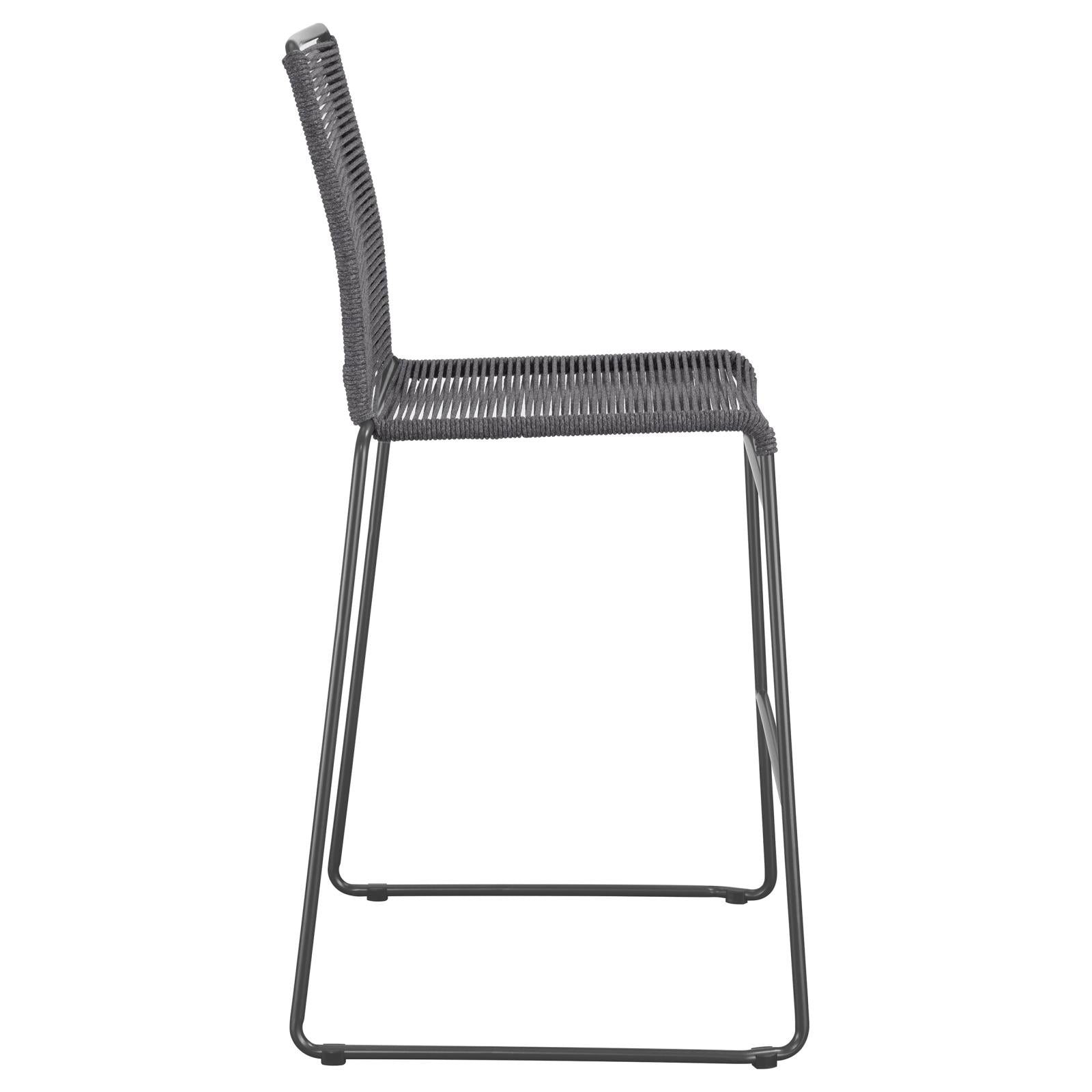 Kai Charcoal/Gunmetal Upholstered Bar Stools with Footrest, Set of 2 - 192064 - Luna Furniture - Dallas Store
