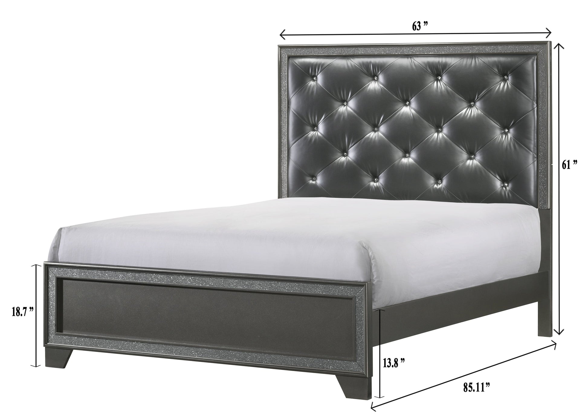 Kaia Gray Queen Panel Bed - SET | B4750-Q-HBFB | B4750-KQ-RAIL - Luna Furniture - Dallas Store