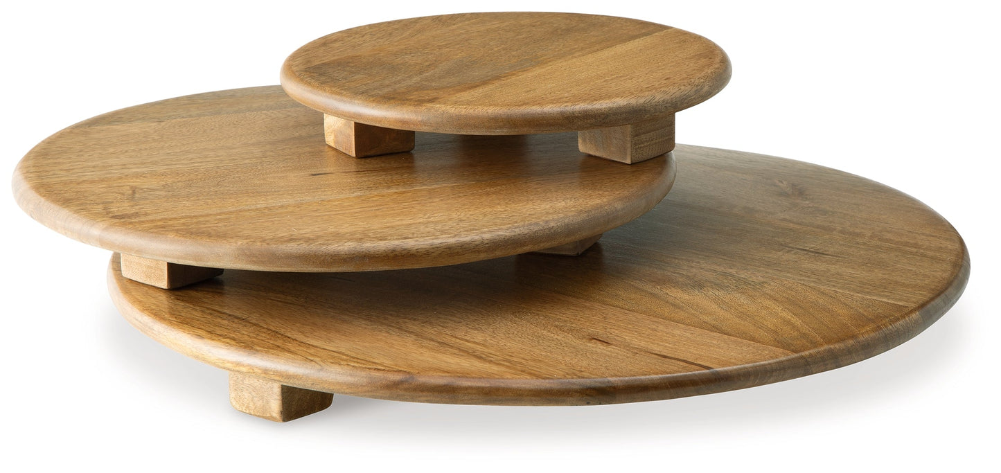 Kaidler Brown Tray Set (Set of 3) - A2000614 - Luna Furniture - Dallas Store