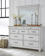Kanwyn Whitewash Bedroom Mirror (Mirror Only) - B777-36 - Luna Furniture - Dallas Store