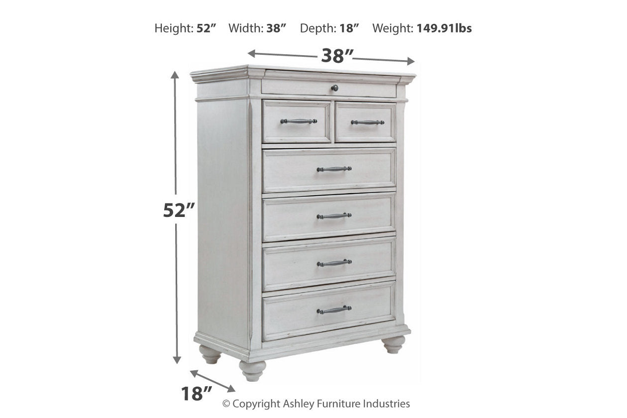 Kanwyn Whitewash Chest of Drawers - B777-46 - Luna Furniture - Dallas Store