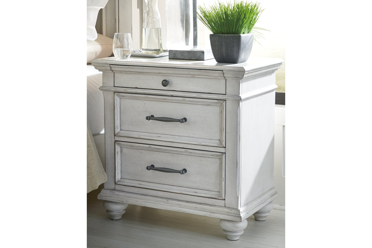 Kanwyn Whitewash Nightstand - B777-93 - Luna Furniture - Dallas Store
