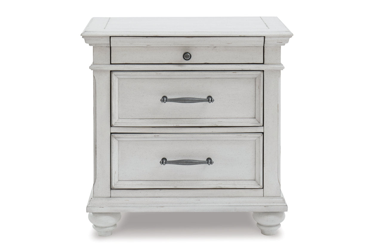 Kanwyn Whitewash Nightstand - B777-93 - Luna Furniture - Dallas Store