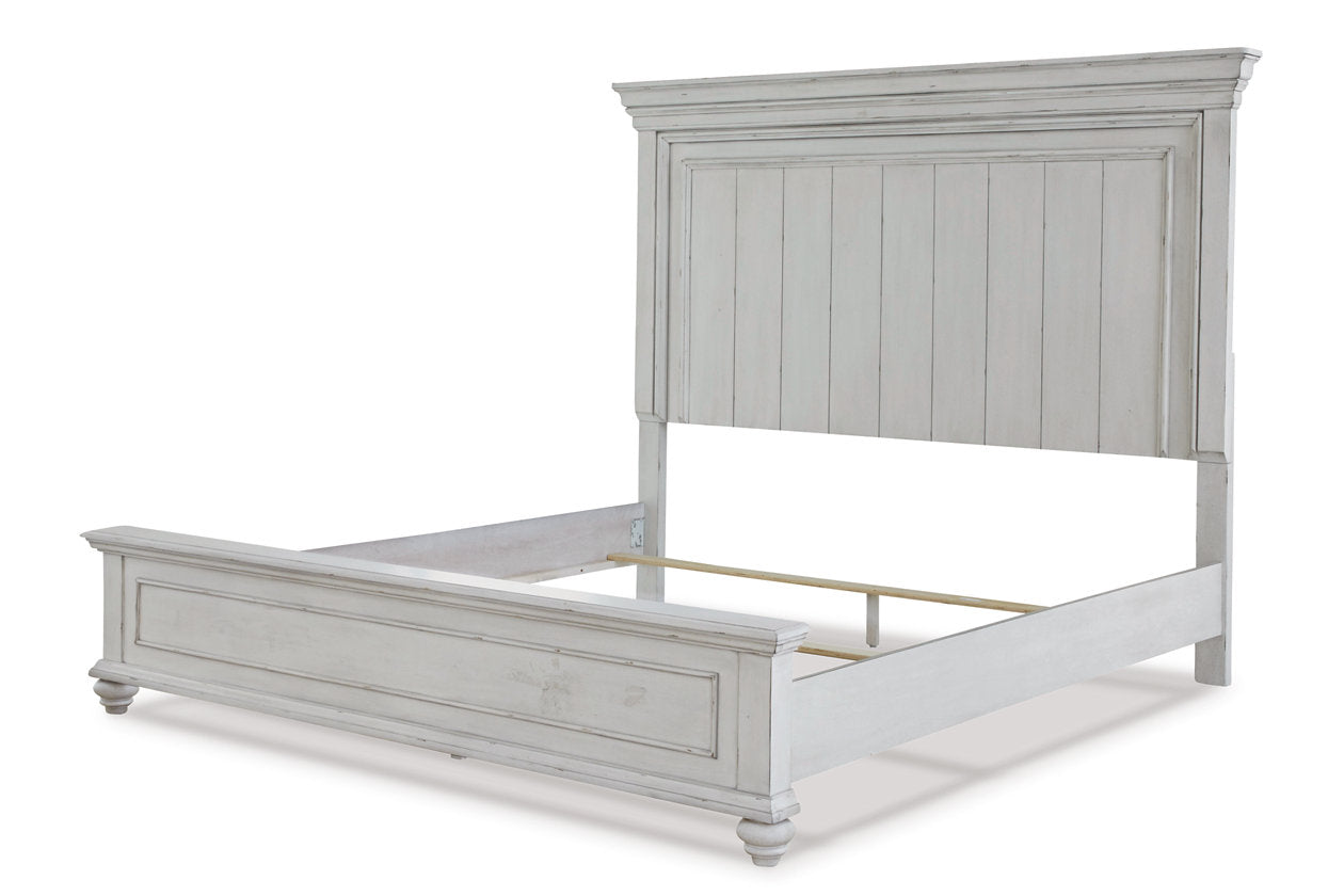 Kanwyn Whitewash Queen Panel Bed - SET | B777-54 | B777-57 | B777-96 - Luna Furniture - Dallas Store