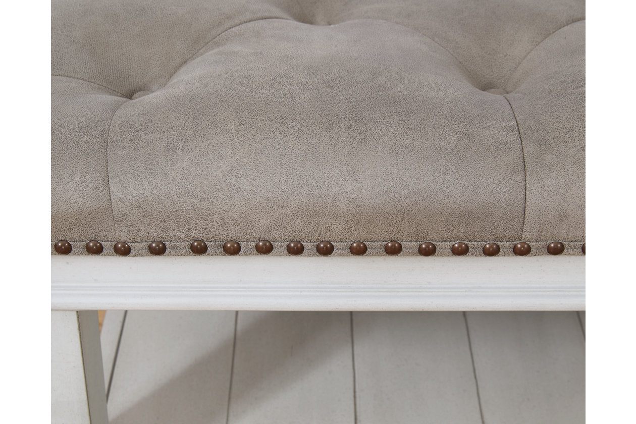 Kanwyn Whitewash Upholstered Ottoman Coffee Table - T937-21 - Luna Furniture - Dallas Store