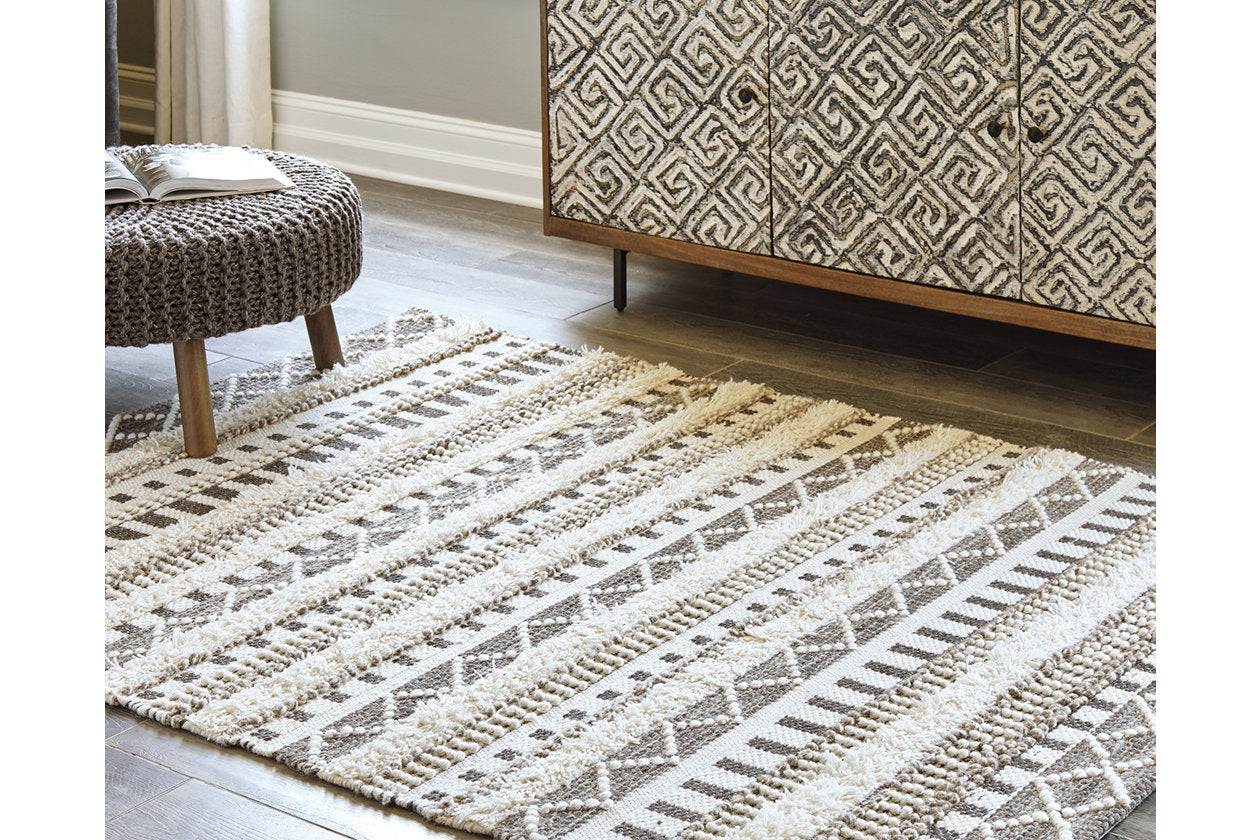 Karalee Ivory/Brown 5' x 7' Rug - R404442 - Luna Furniture - Dallas Store