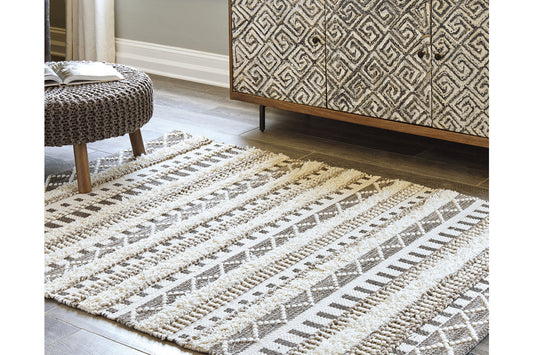 Karalee Ivory/Brown 5' x 7' Rug - R404442 - Luna Furniture - Dallas Store