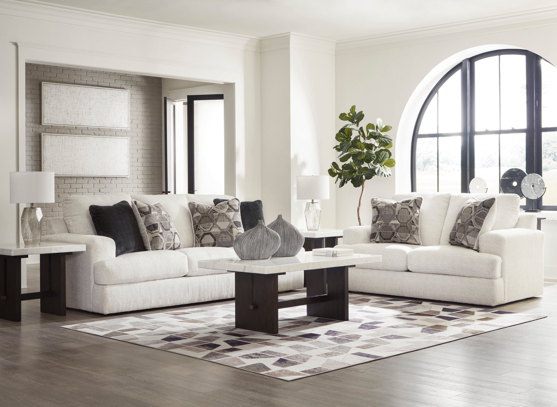 Karinne Linen Living Room Set - SET | 3140338 | 3140335 - Luna Furniture - Dallas Store