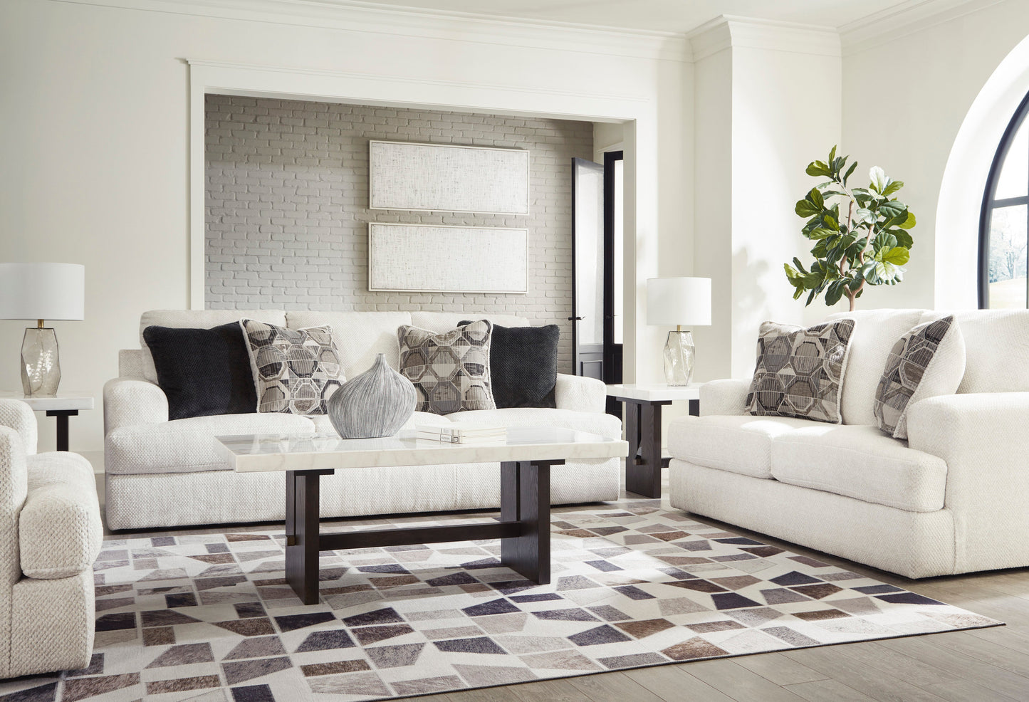 Karinne Linen Living Room Set - SET | 3140338 | 3140335 - Luna Furniture - Dallas Store