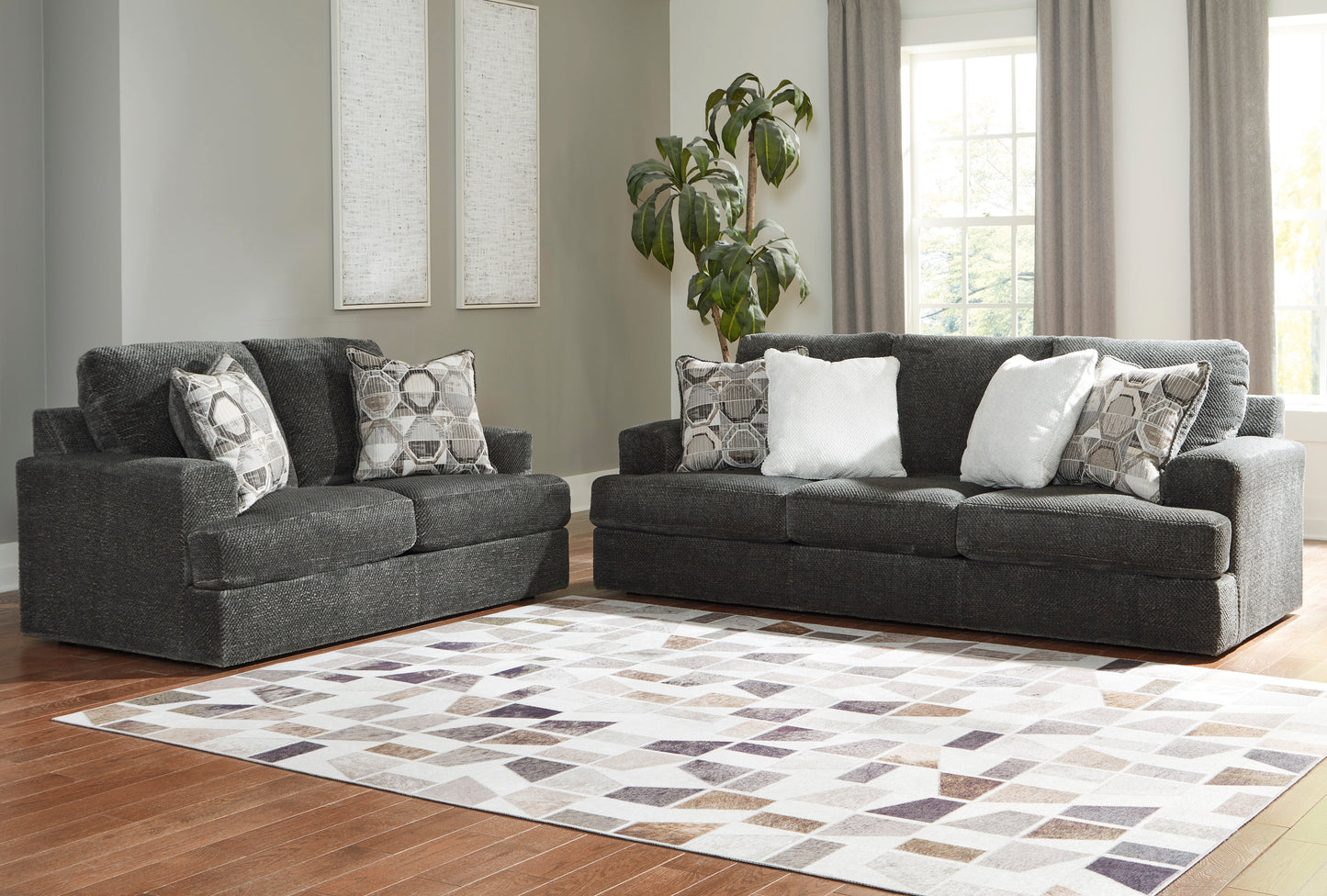 Karinne Smoke Living Room Set - SET | 3140238 | 3140235 - Luna Furniture - Dallas Store
