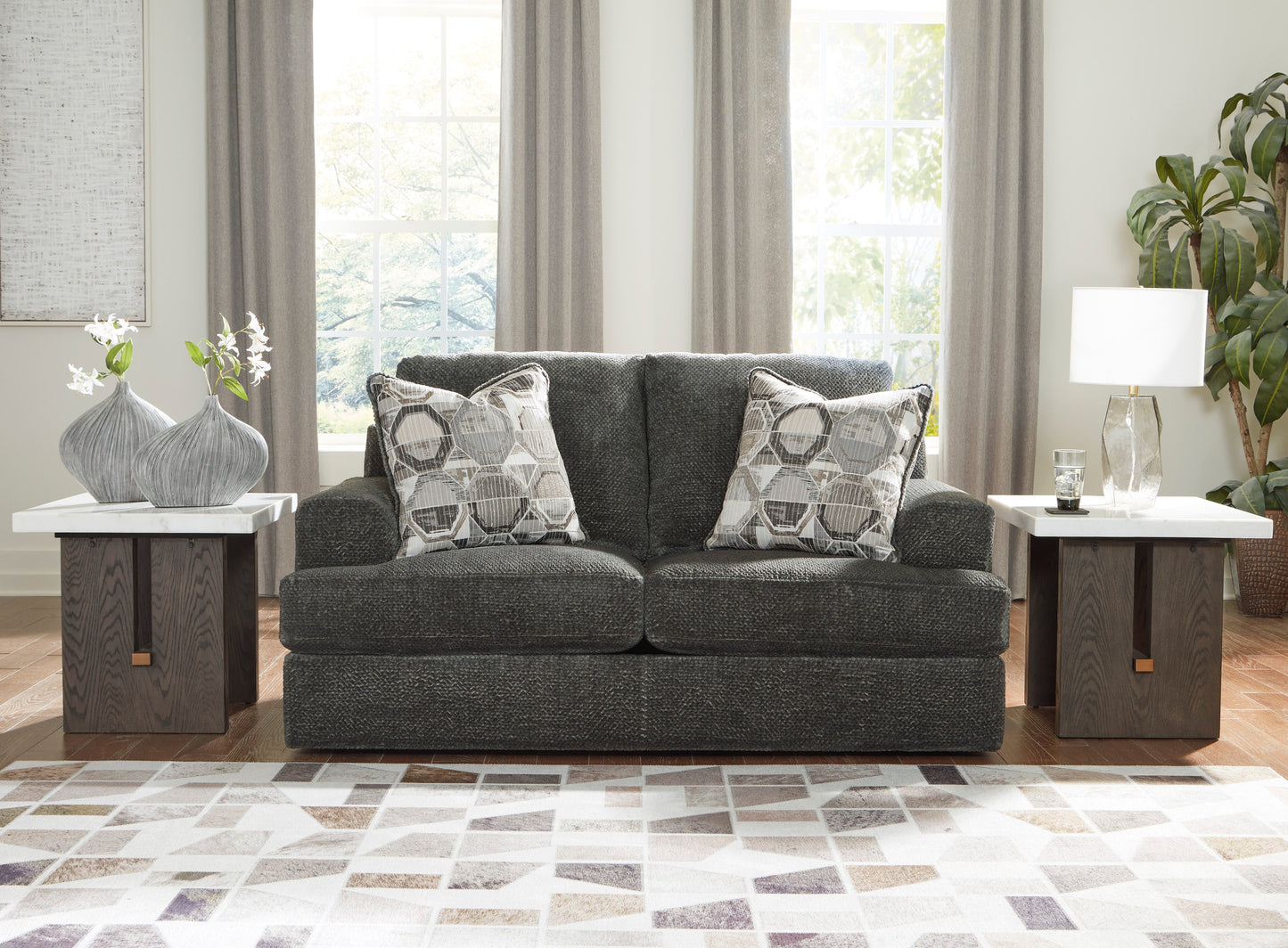 Karinne Smoke Living Room Set - SET | 3140238 | 3140235 - Luna Furniture - Dallas Store