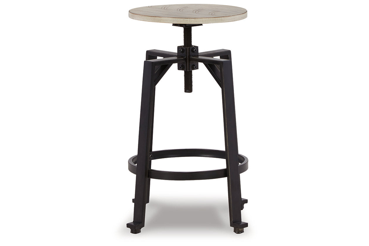 Karisslyn Whitewash/Black Counter Height Stool, Set of 2 - D336-024 - Luna Furniture - Dallas Store