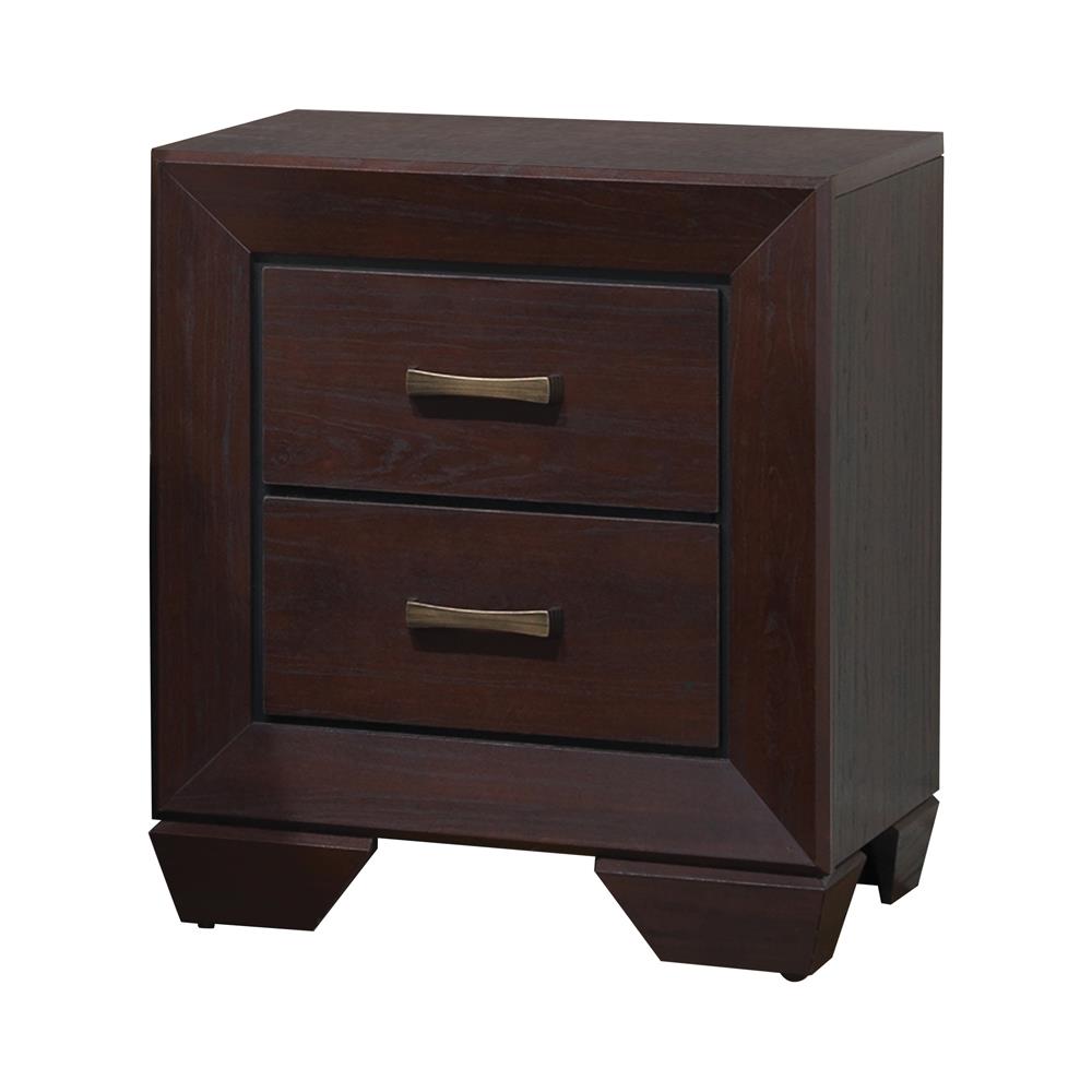 Kauffman 2-Drawer Nightstand Dark Cocoa - 204392 - Luna Furniture - Dallas Store