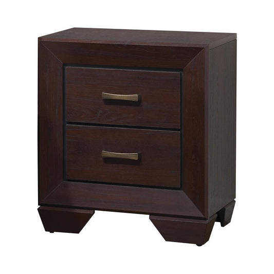 Kauffman 2-Drawer Nightstand Dark Cocoa - 204392 - Luna Furniture - Dallas Store