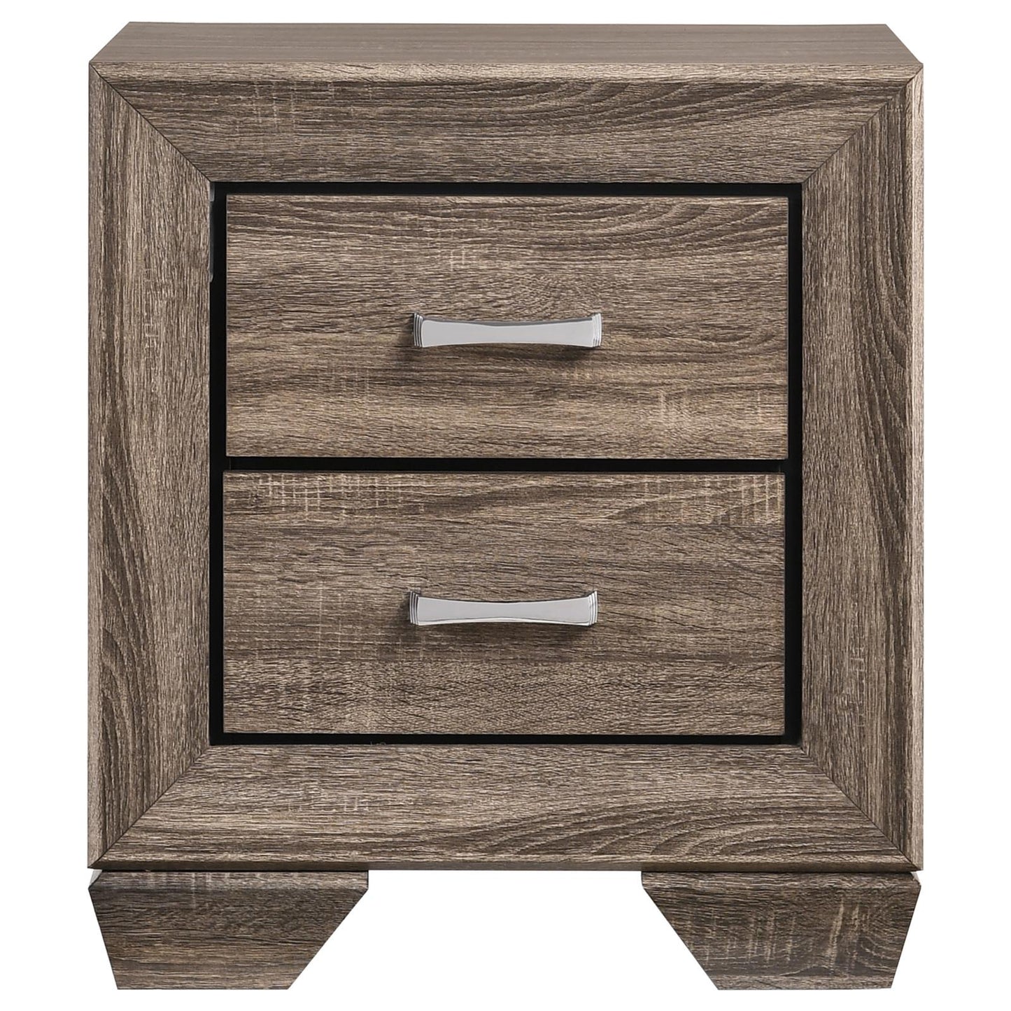Kauffman 2-Drawer Nightstand Washed Taupe - 204192 - Luna Furniture - Dallas Store
