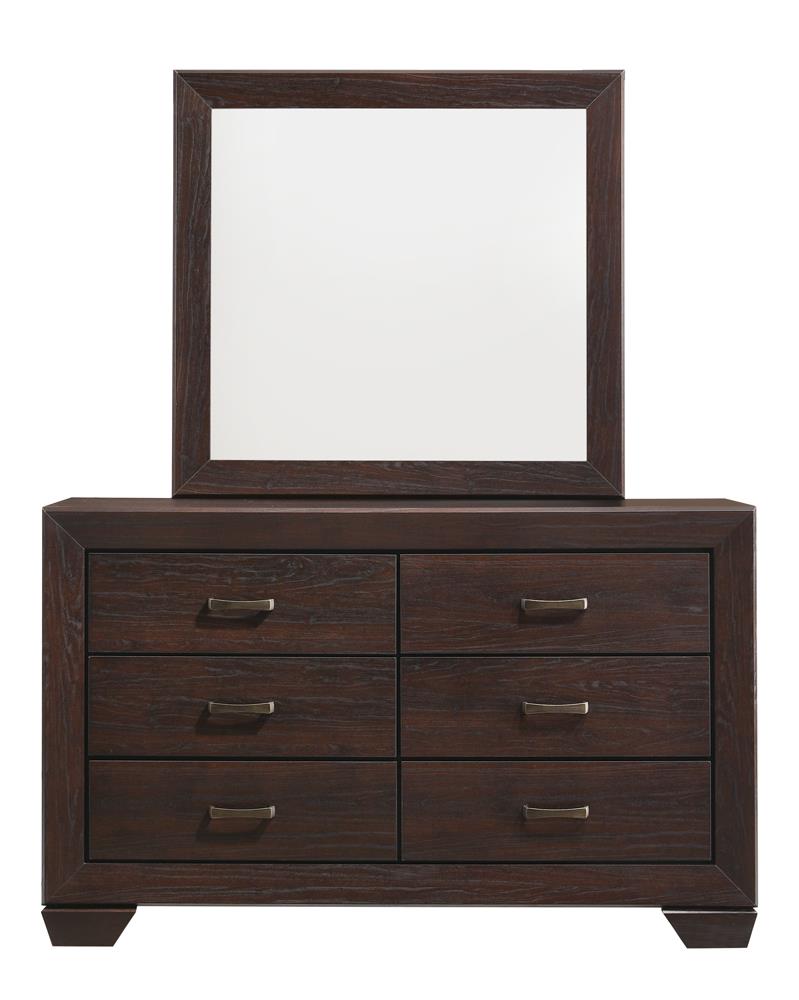Kauffman Dark Cocoa 6-Drawer Dresser - 204393 - Luna Furniture - Dallas Store