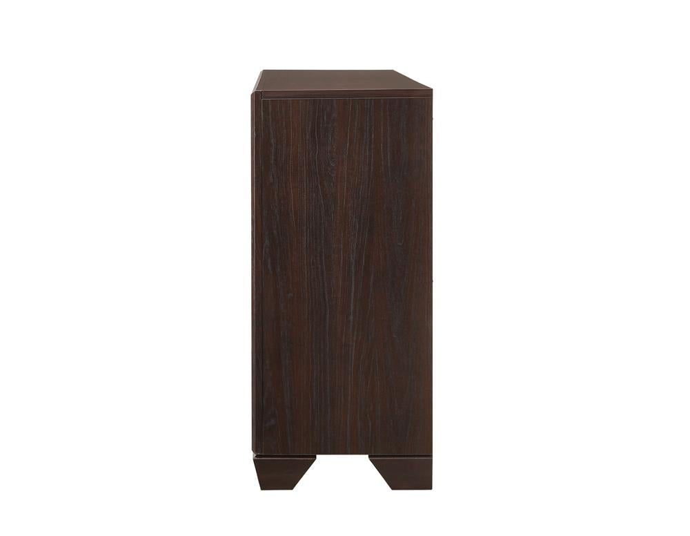 Kauffman Dark Cocoa 6-Drawer Dresser - 204393 - Luna Furniture - Dallas Store