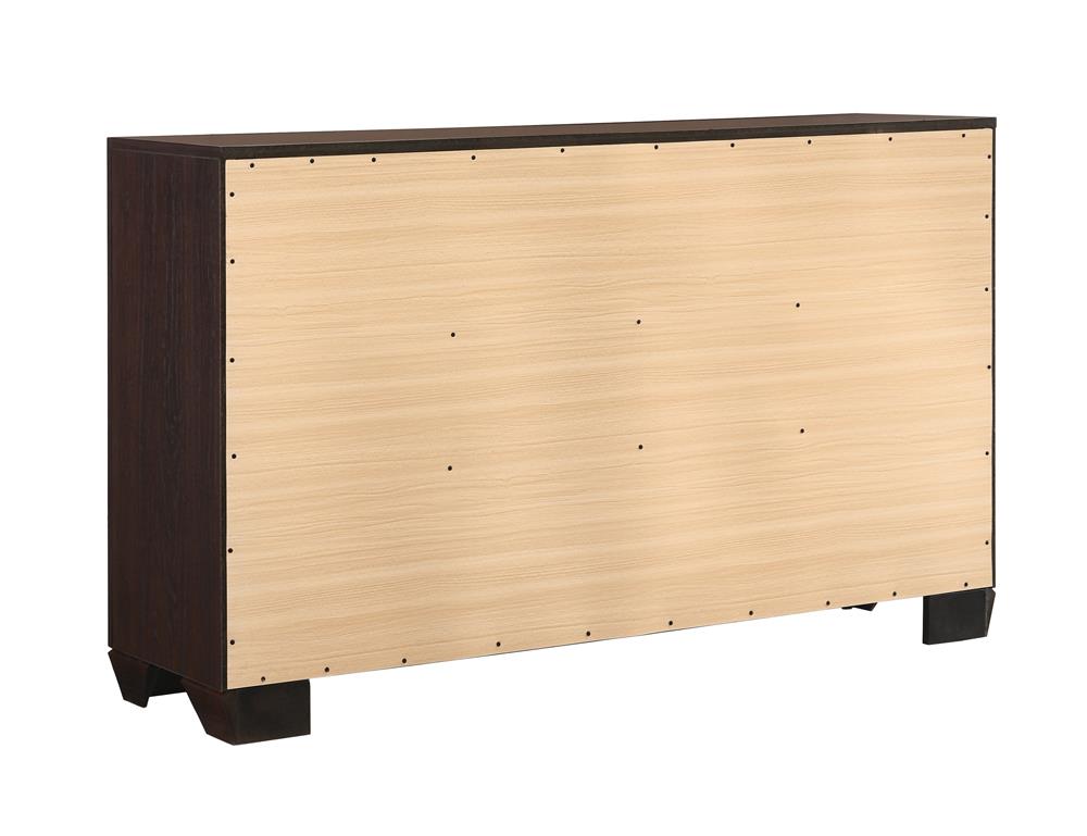 Kauffman Dark Cocoa 6-Drawer Dresser - 204393 - Luna Furniture - Dallas Store