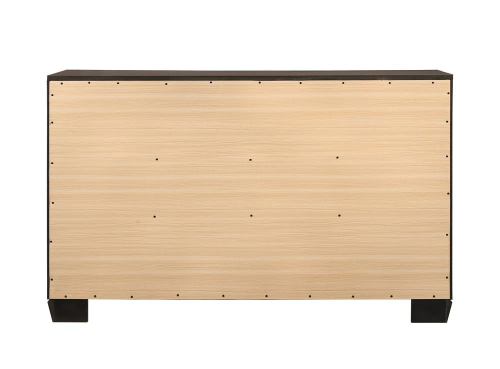 Kauffman Dark Cocoa 6-Drawer Dresser - 204393 - Luna Furniture - Dallas Store