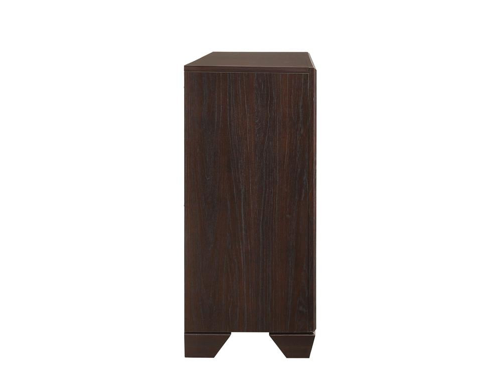 Kauffman Dark Cocoa 6-Drawer Dresser - 204393 - Luna Furniture - Dallas Store