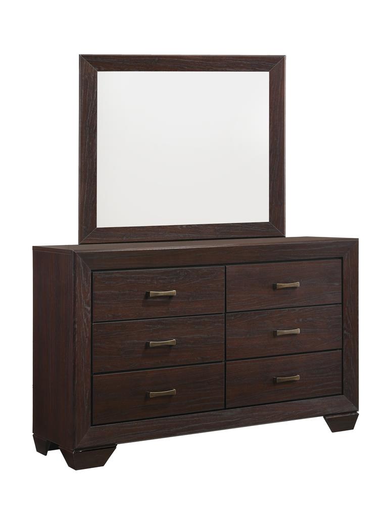 Kauffman Dark Cocoa 6-Drawer Dresser - 204393 - Luna Furniture - Dallas Store