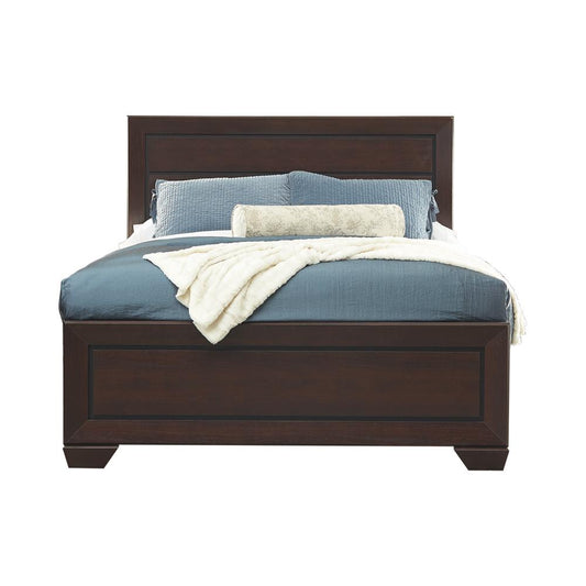 Kauffman Eastern King Panel Bed Dark Cocoa - 204391KE - Luna Furniture - Dallas Store