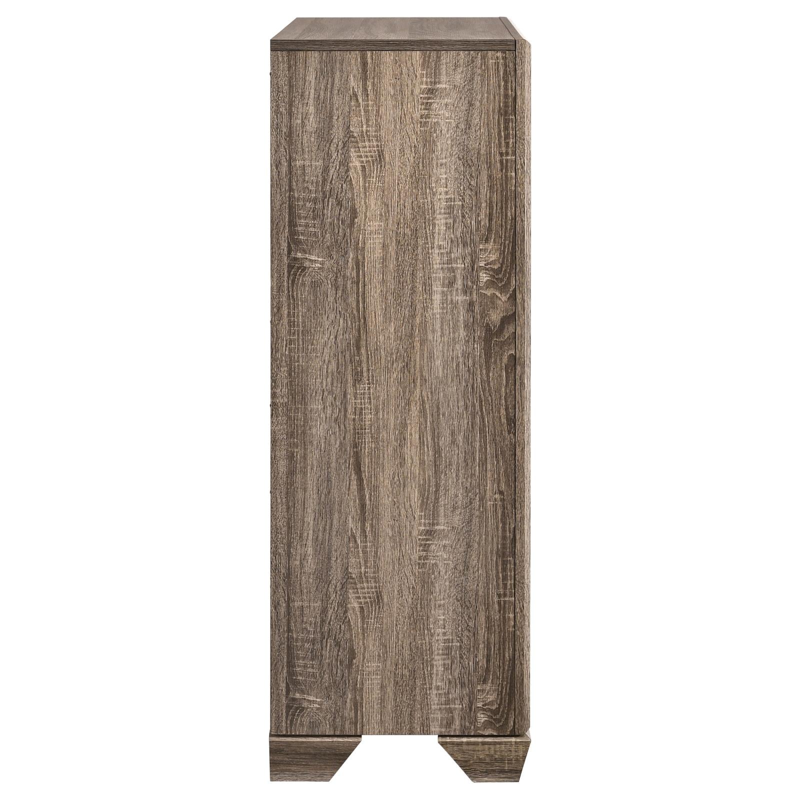 Kauffman Washed Taupe 5-Drawer Chest - 204195 - Luna Furniture - Dallas Store