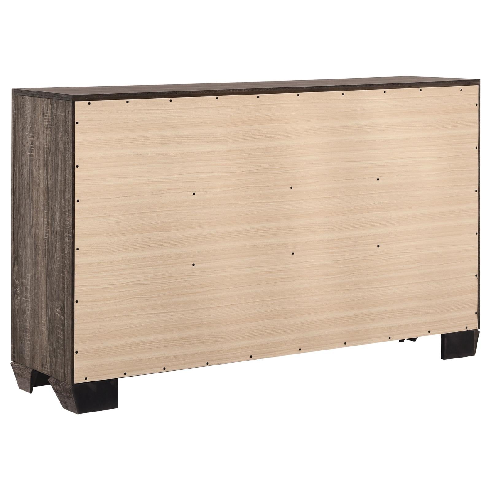 Kauffman Washed Taupe 6-Drawer Dresser - 204193 - Luna Furniture - Dallas Store