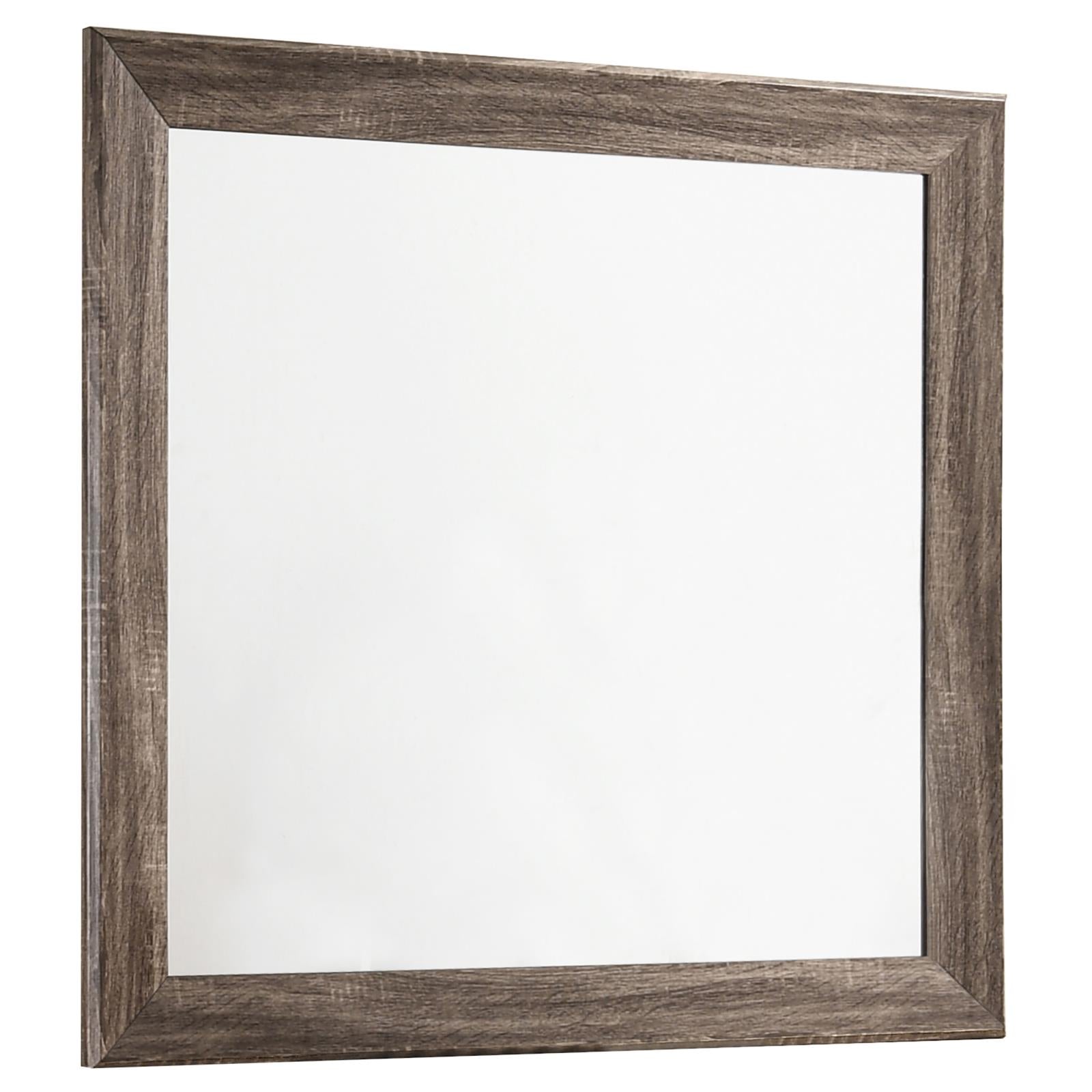 Kauffman Washed Taupe Rectangular Mirror - 204194 - Luna Furniture - Dallas Store