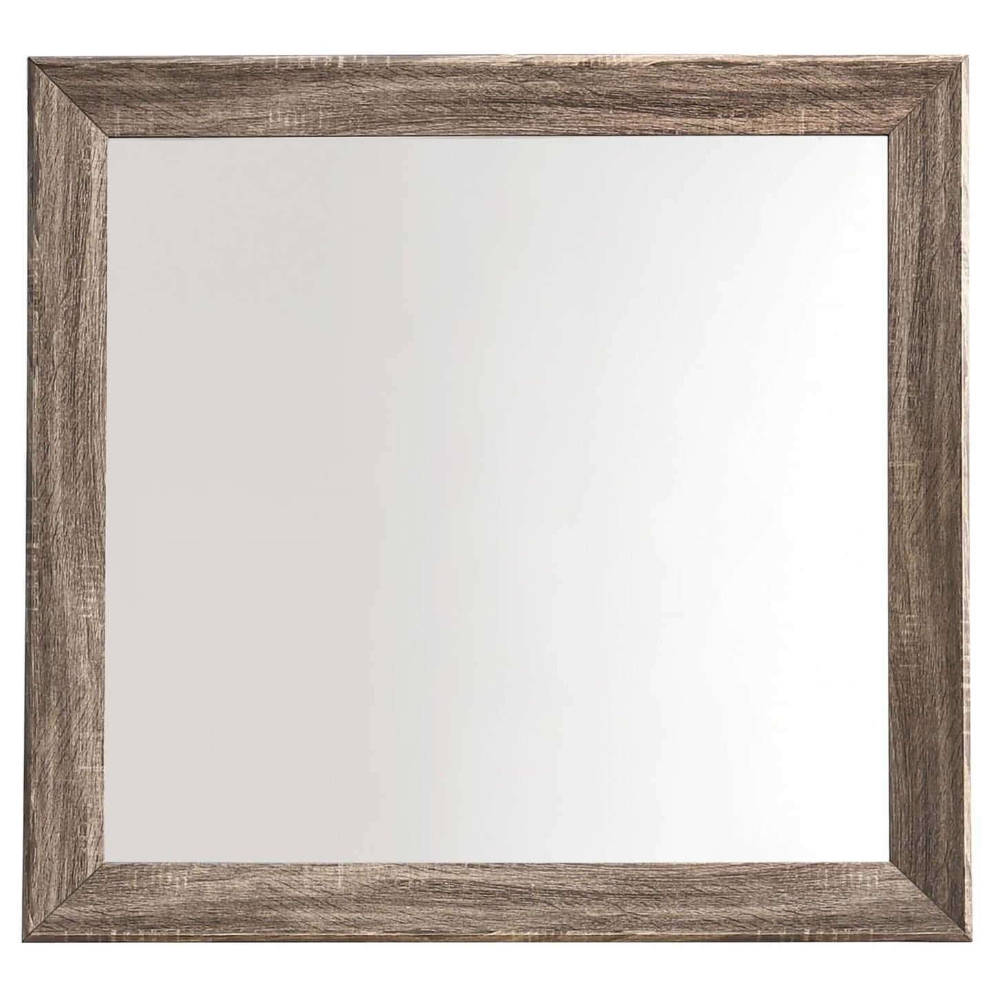 Kauffman Washed Taupe Rectangular Mirror - 204194 - Luna Furniture - Dallas Store